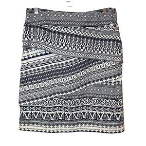 J McLaughlin Nicola Catalina Cloth Layered Skirt Blue White Size Medium